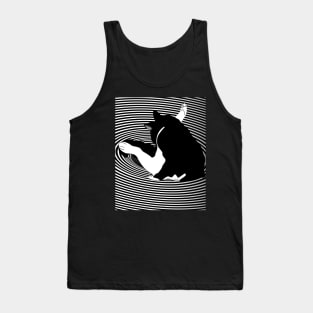 So Cute Tuxedo Cat in a Whirlpool Copyright by TeAnne Tank Top